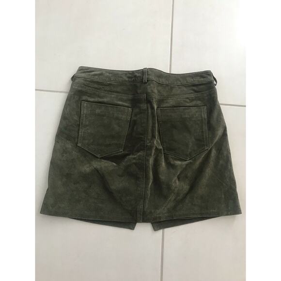 Blank NYC Leather A-Line Mini Skirt Lined - Picture 3 of 8